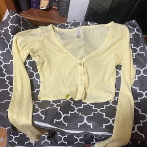 Alo whisper cardigan yellow size small